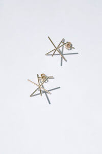 GOLD CALLIGRAPHIC EAR PIN
